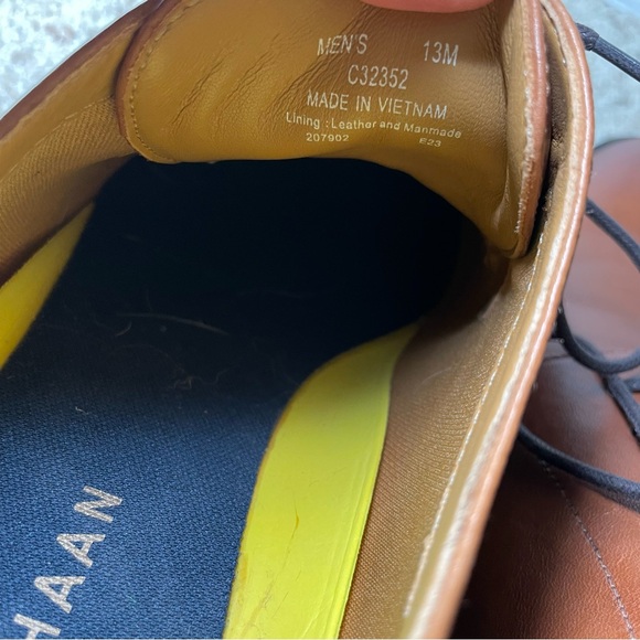 Cole Haan Grand Hawthorne Mens 13M Plain Oxford British Tan Leather Shoes C32352 - Picture 11 of 11